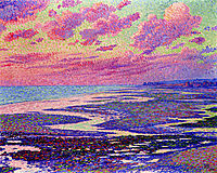 The Beach at Ambleteuse at Low Tide, 1900, rysselberghe