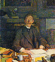 Emile Verhaeren in His Study, c.1892, rysselberghe