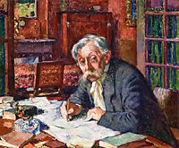 Emile Verhaeren Writing, 1915, rysselberghe