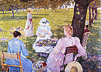 Family in the Orchard, 1890, rysselberghe