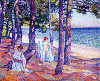 Female Bathers Under the Pines at Cavaliere, 1905, rysselberghe