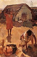Figures near a Well in Morocco, c.1883, rysselberghe