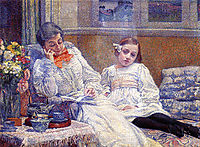 Madame Theo van Rysselberghe and Her Daughter, 1899, rysselberghe