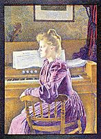 Maria Sethe at the Harmonium, 1891, rysselberghe
