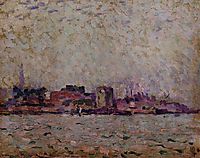 Morning Fog over the Port of Veer, Holland, 1906, rysselberghe