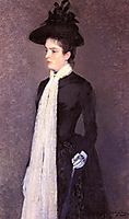 Portrait of a Woman in Black, c.1887, rysselberghe