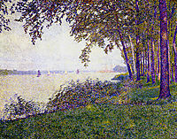 The Schelde Upstream from Antwerp After Fog, 1892, rysselberghe