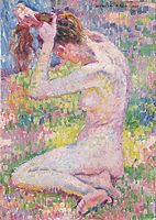 Seated nude, 1905, rysselberghe