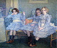 Three Children in Blue, 1901, rysselberghe