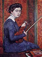 Woman with Violin (Portrait of Rene Druet), 1910, rysselberghe