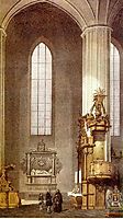 Interior of Bernardine Church in Vilnius, Lithuania, 1848, sadovnikov