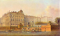 View of the Winter Palace from the west, 1840, sadovnikov