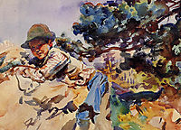 Boy on a Rock, 1907-1909, sargent