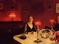 A Dinner Table at Night, 1884, sargent