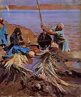 Egyptians Raising Water from the Nile, 1890-1891, sargent
