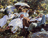 Group with Parasols, 1905, sargent