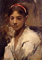 Head of a Capri Girl, 1878, sargent