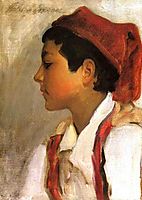 Head of a Neapolitan Boy in Profile, 1879, sargent