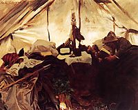 Inside a Tent in the Canadian Rockies, 1916, sargent