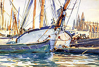 Shipping, Majorca, 1908, sargent