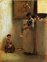 Stringing Onions, 1882, sargent