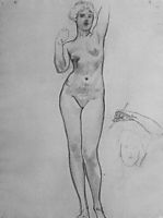 Studies of Aphrodite for -Aphrodite and Eros-, 1917-1919, sargent
