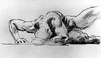 Study of a figure for Hell, sargent