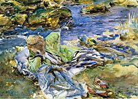 Woman in Turkish Costume by a Stream, 1907, sargent