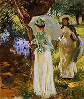 Two Girls with Parasols at Fladbury, 1889, sargent