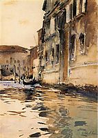 Venetian Canal, Palazzo Corner, 1880, sargent