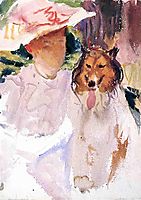 Woman with Collie, c.1925, sargent