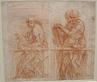 Study of the Figures behind a Balustrade, sarto