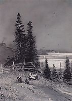 Descent to the river, 1868, savrasov