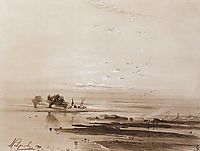 Early spring. Flood, 1893, savrasov