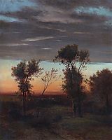 Evening, c.1870, savrasov
