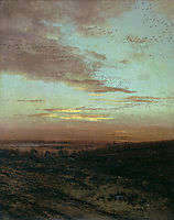 Evening Migration of birds, 1874, savrasov