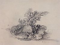 Fern leaves and burdock, 1854, savrasov