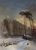 Forest in the frost, c.1890, savrasov