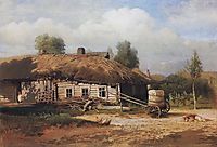 Landscape with hut, 1866, savrasov