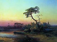 Landscape with pine, 1854, savrasov