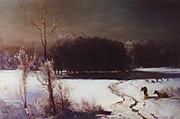 Landscape with wolves, savrasov