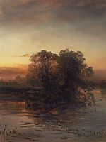 Pond at dusk, 1879, savrasov
