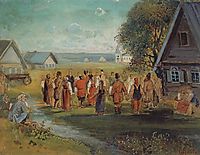 Round dance in the village, 1874, savrasov