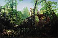Stone in the forest near the spill, 1850, savrasov