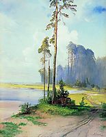 Summer landscape. Pines, c.1880, savrasov
