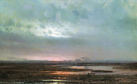 Sundown over a marsh, 1871, savrasov