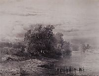 Trees by the River, 1861, savrasov