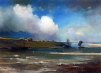 View of Volga near Yurievts, c.1870, savrasov