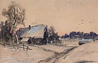 The village in winter, 1890, savrasov