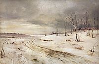Winter road, c.1870, savrasov